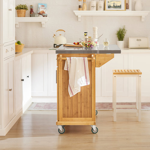 Brambly Cottage Kenwood 107Cm Wide Rolling Kitchen Trolley with